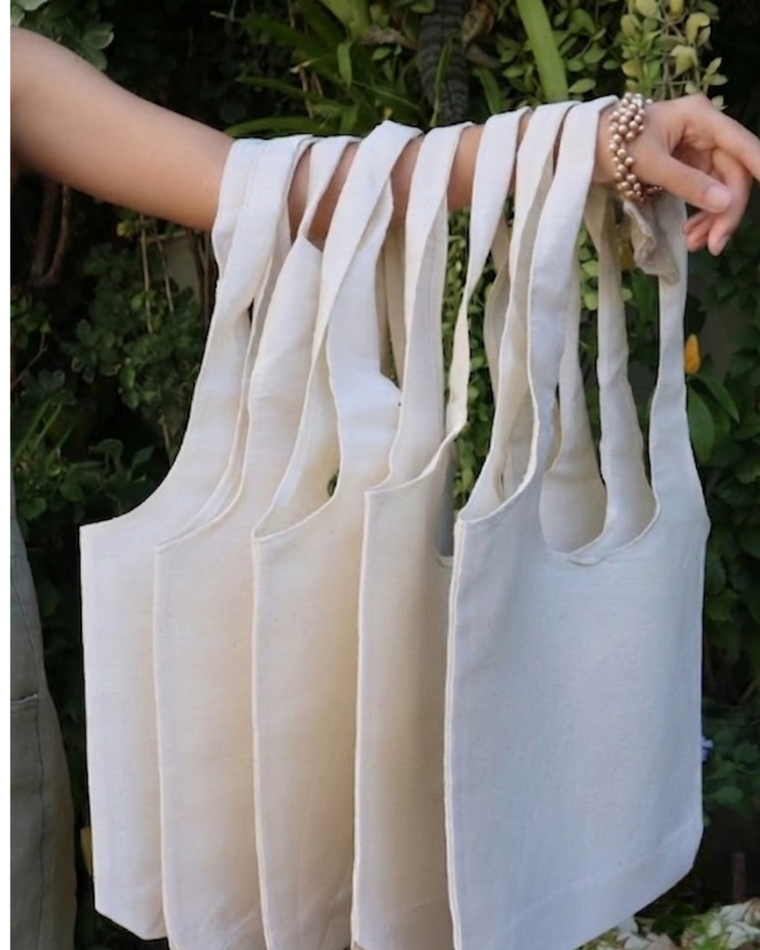 50 Pieces Hobo Totebag Lightweight 606 (190gsm) Cream Color