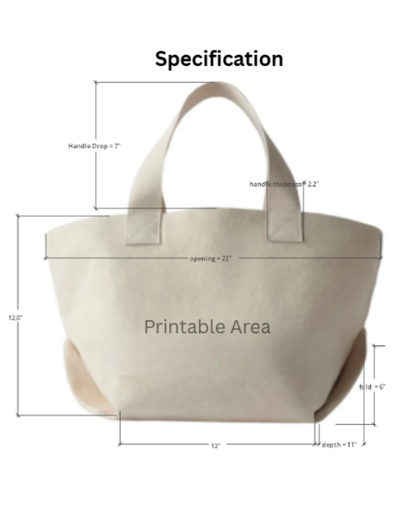 1 Piece Customizable Carry all Totebag Ultra Heavyweight Canvas (550 GSM)