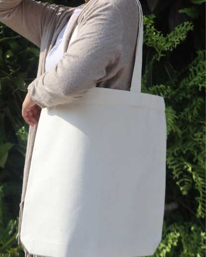50 Pieces Expandable Tote bag Semi Midweight N900 (220GSM) Cream Color