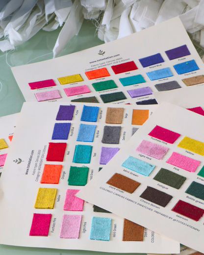 Canvas Fabric Swatch boards and Swatches