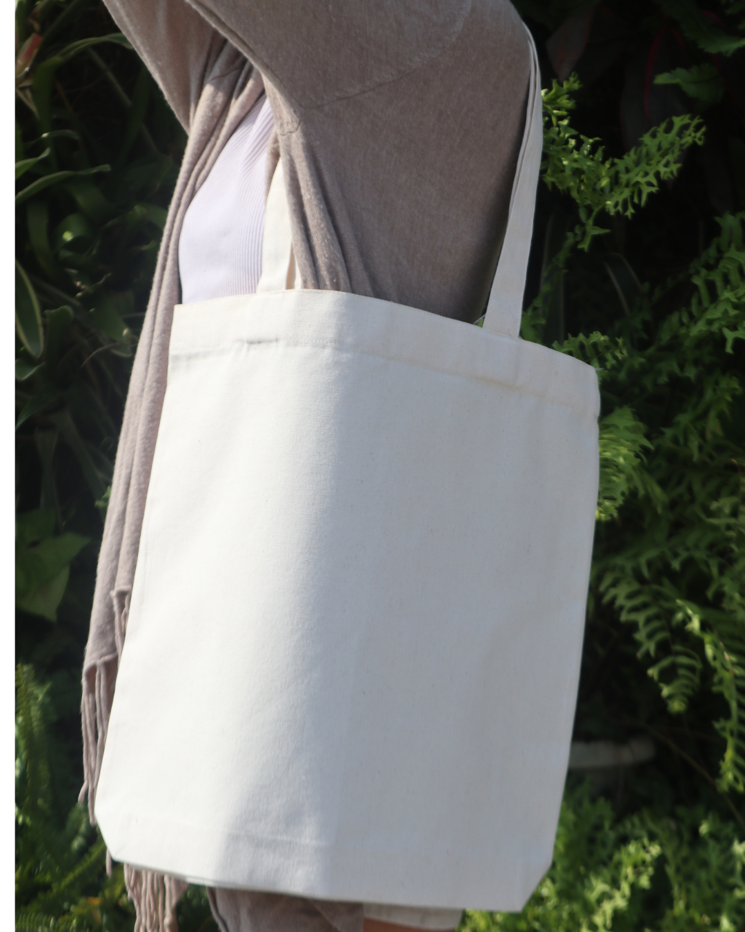 50 Pieces Expandable Tote bag Semi Midweight N900 (220GSM) Cream Color