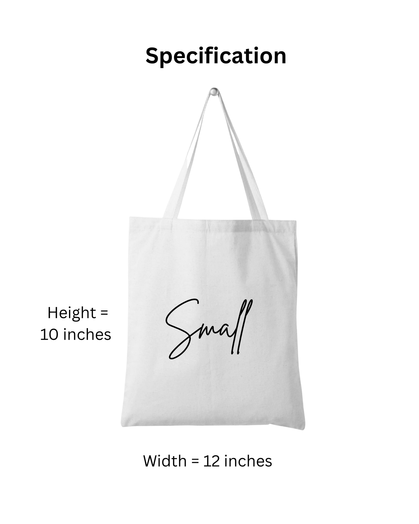 50 Pieces Small Flat Tote Bag Lightweight 606 K (190 gsm)