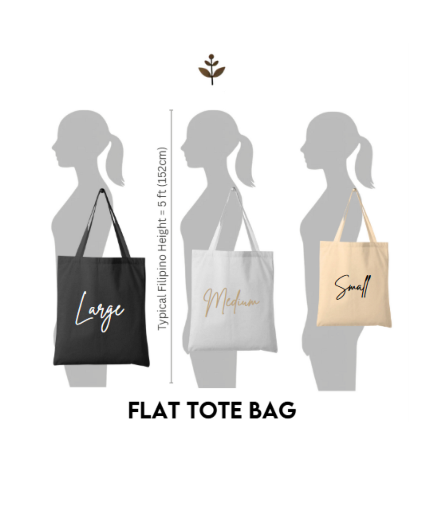 50 Pieces Small Flat Tote Bag Lightweight 606 K (190 gsm)