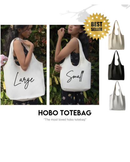 50 Pieces Hobo Totebag Lightweight 606 (190gsm) Cream Color