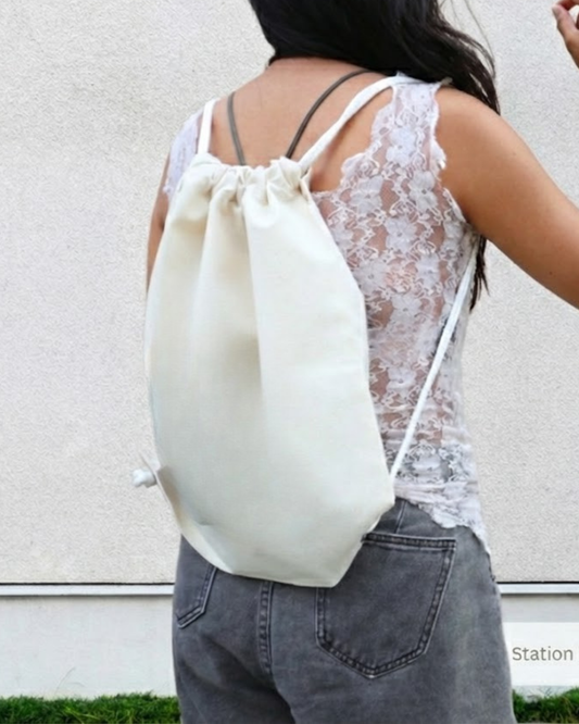 50 Pieces of Semi -Midweight Canvas Drawstring Bag (230GSM Thick)