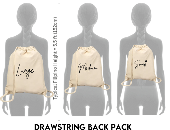 50 Pieces of Semi -Midweight Canvas Drawstring Bag (230GSM Thick)