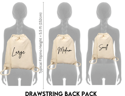 50 Pieces of Semi -Midweight Canvas Drawstring Bag (230GSM Thick)